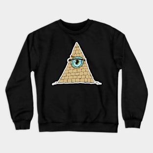 Pyramid with eye and monocle Crewneck Sweatshirt